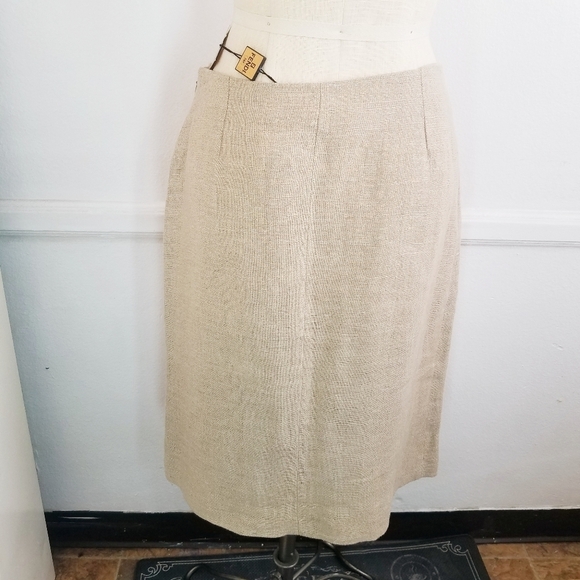 Fendi 360| Linen Midi‎ Length Skirt 44 - Picture 5 of 9